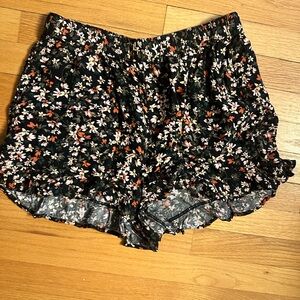 Abercrombie & Fitch Ruffle Floral Shorts